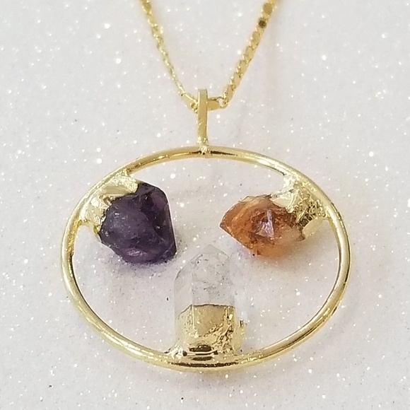 Eleonorajewels Jewelry - Amethyst, Crystal & Citrine necklace